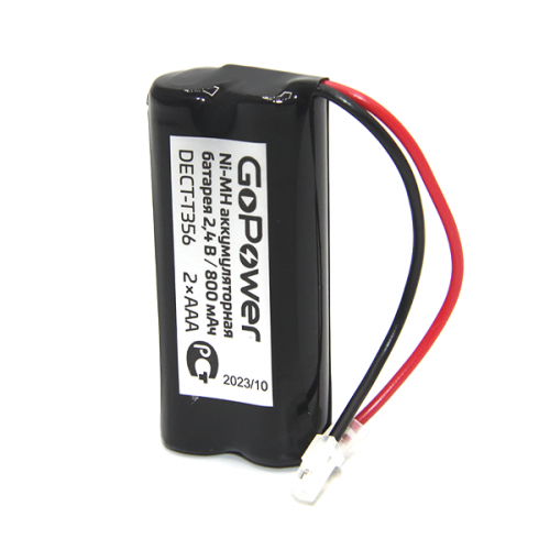 ABC Аккумулятор GoPower T356 00-00015310, 2.4В 800мАч Ni-MH 2xAAA, для радиотелефонов DECT (1шт./уп.) (oem)