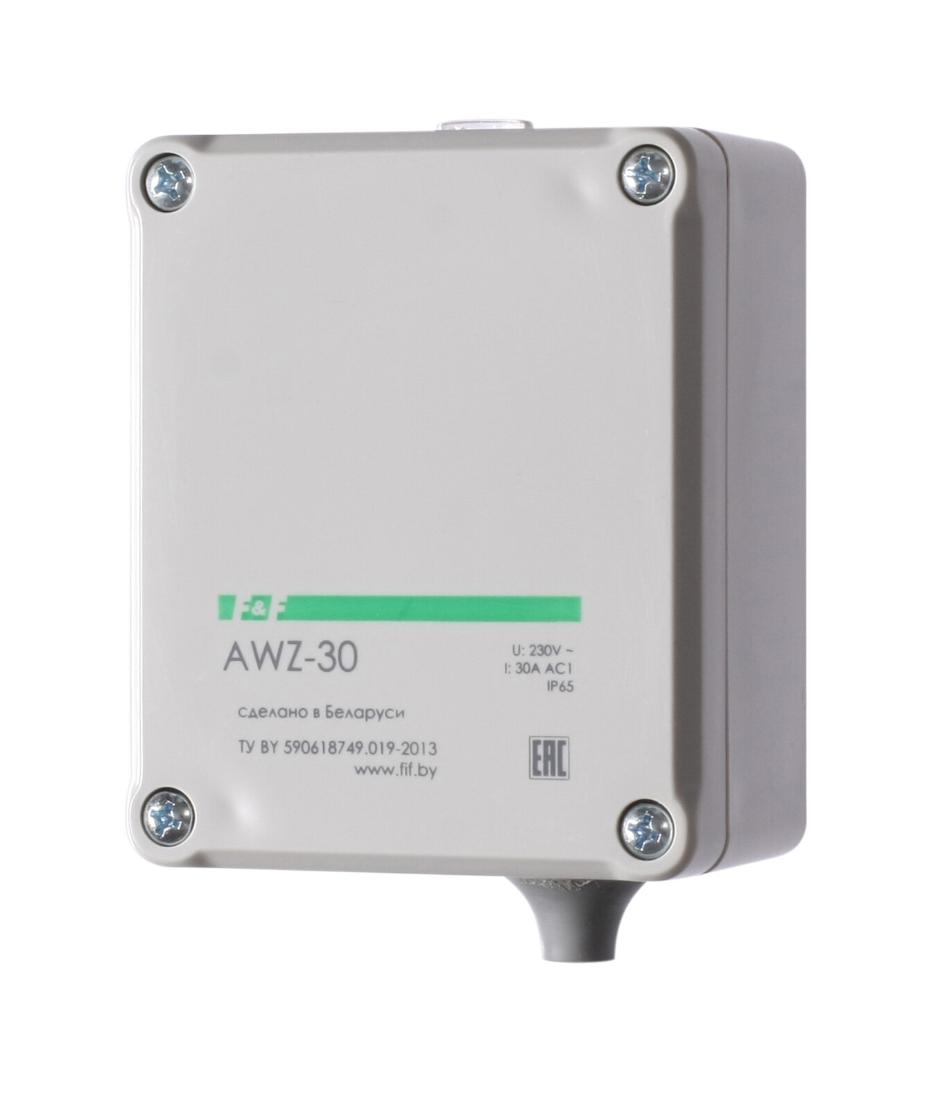 Фотореле AWZ-30 30А 13 IP65 встроенный фотодатчик монтаж на поверх. F&F EA01.001.004 (2шт.в упак.)