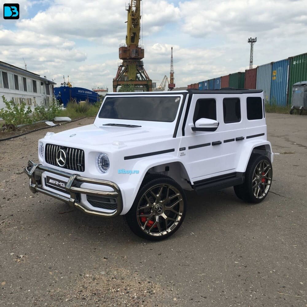 Детский электромобиль AMG G63 4WD (S307) белый (RiverToys)