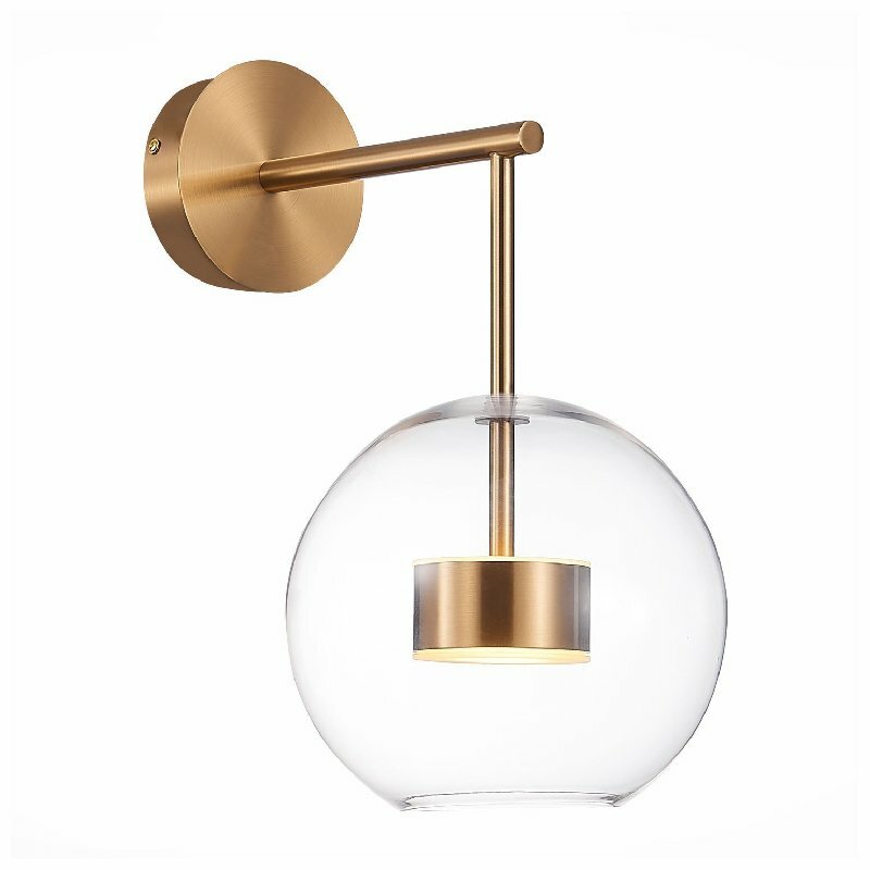 Бра ST-Luce Латунь/Прозрачный LED 1*14W 3000K, ST LUCE, SL1133.201.01