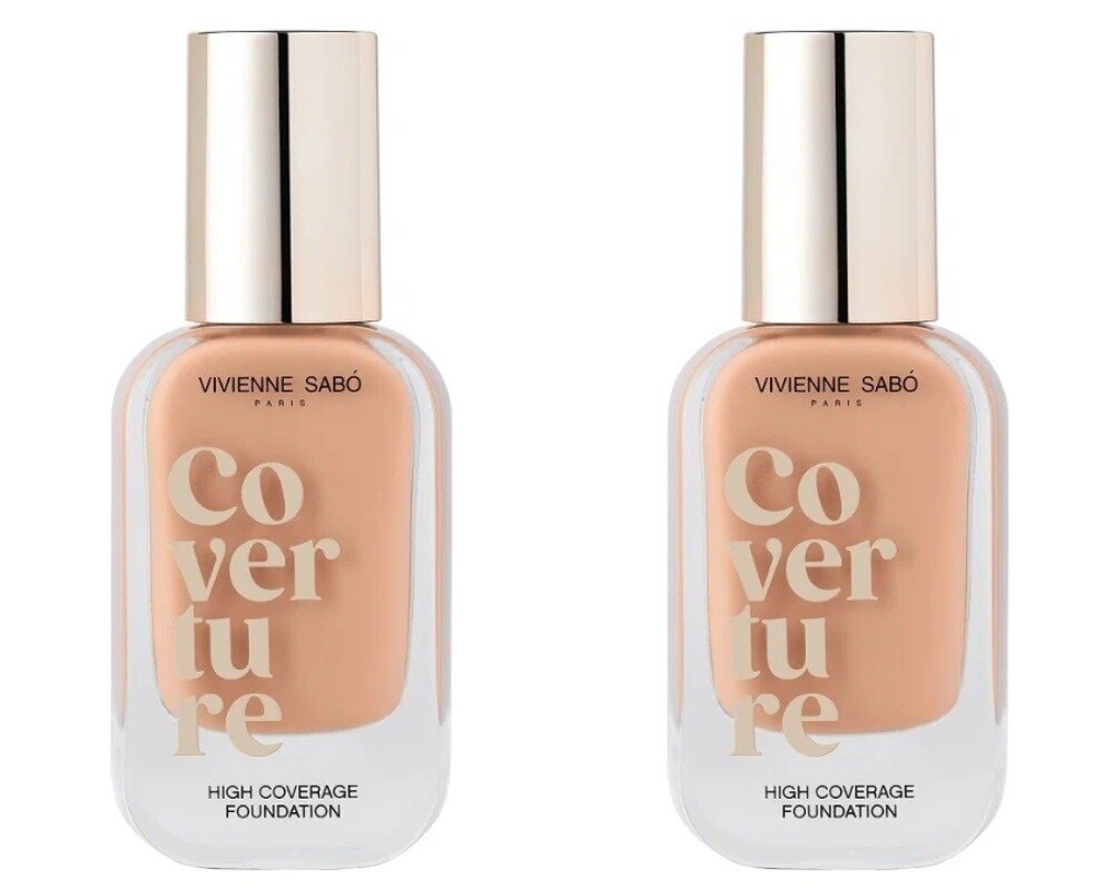 Тональный крем с плотным покрытием Vivienne Sabo High coverage foundation Coverture, тон 02, 30 мл, 2 шт