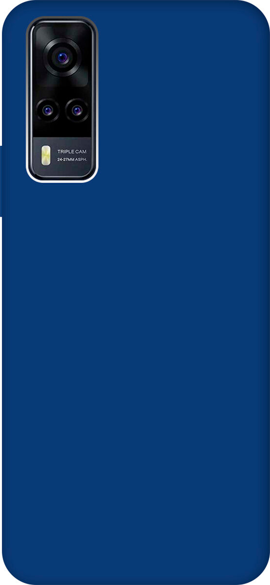 фото Матовый чехол на Vivo Y31 / Y53s 4G / Y51 2020 / Виво У31 / У53с 4Г / У51 2020 Soft Touch синий