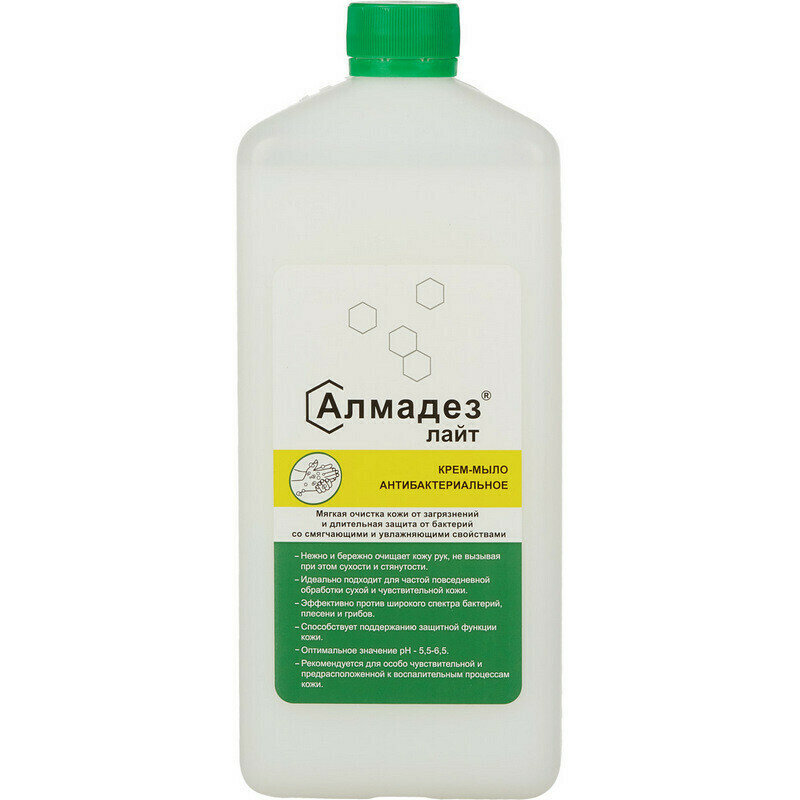 Антисептическое средство Дезинфицирующее мыло Алмадез-Лайт антибактериальное 10 л(с дозатором)