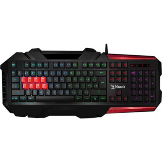 Клавиатура A4TECH B3590R (механика) черный/серый USB Gamer LED