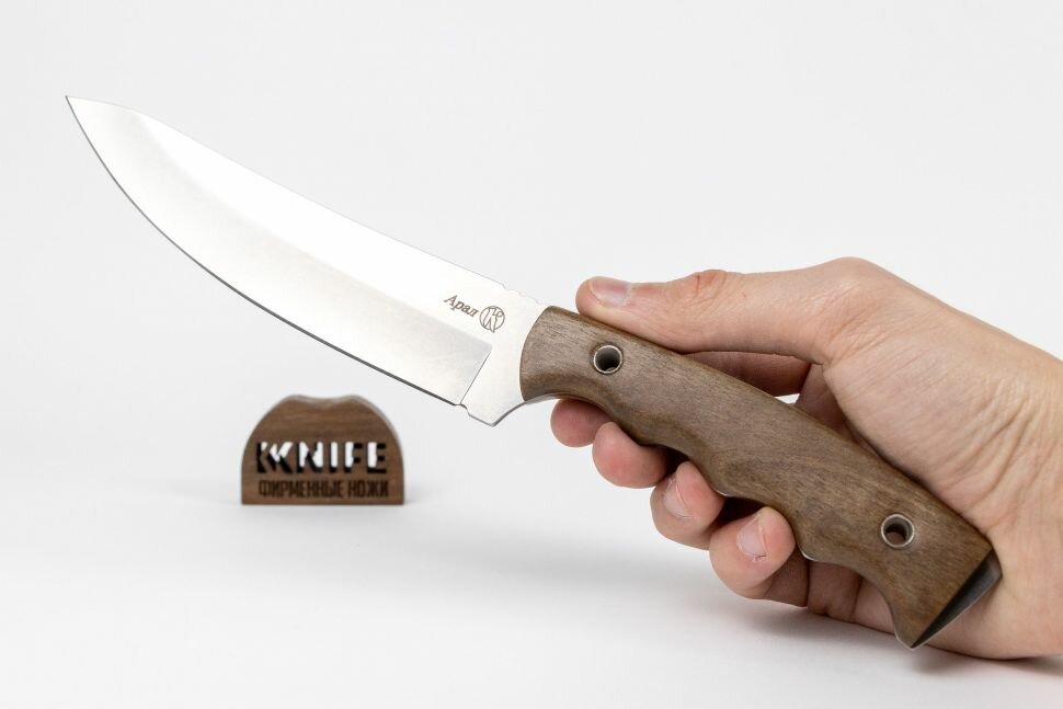 Нож "Арал" AUS-8 Полированный Орех от ПП Кизляр