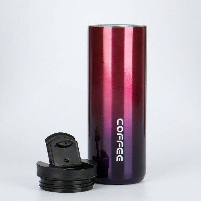 Термокружка, серия: Coffee, 500 мл, сохраняет тепло 8 ч, розовая - фотография № 2