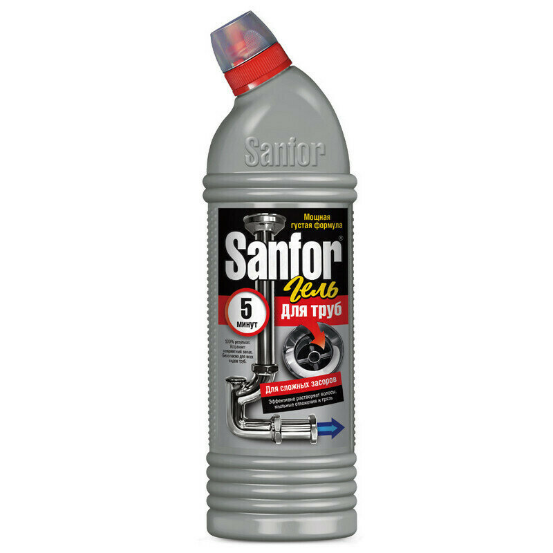 Специальное чистящее средство Средство для прочистки труб SANFOR 750 гр