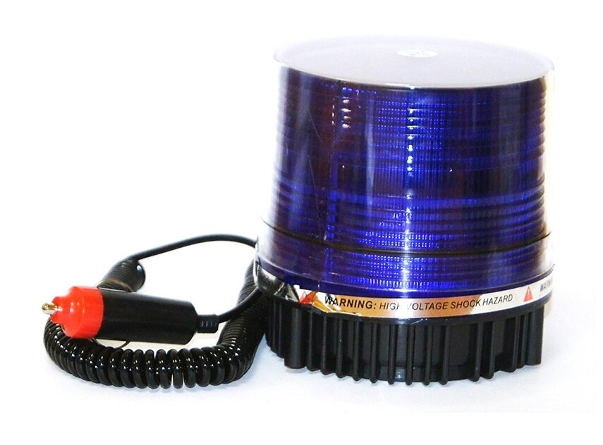 Маяк проблесковый LED синий 12-24В на магните стробоскоп мигалка