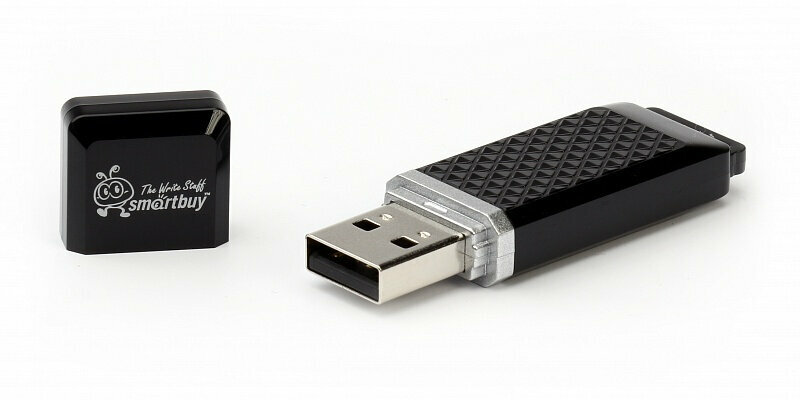 USB Flash Drive 8Gb - SmartBuy Quartz Series Black SB8GBQZ-K