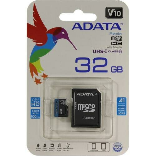 Карта памяти ADATA MicroSD XC 32 ГБ class 10 - фото №1