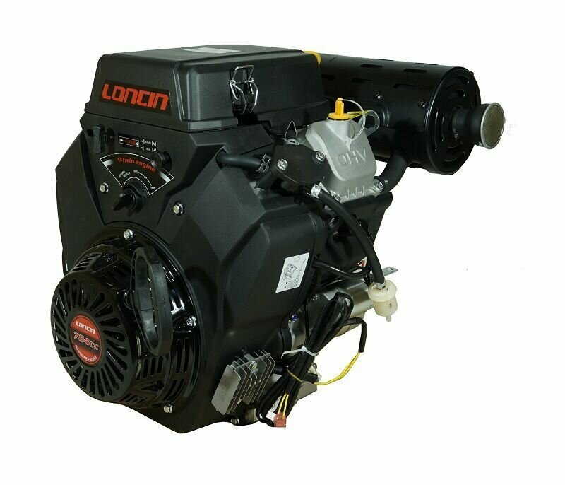 Двигатель Loncin LC2V80FD (H type) V-образн, 764 см куб, D25 мм, 20А ручной и электрический запуск - фотография № 3