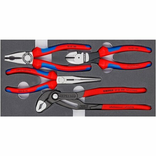 Набор ШГИ в ложементе Knipex Basic, 4 пр, KN-0302180/2612200/7402160/8701250