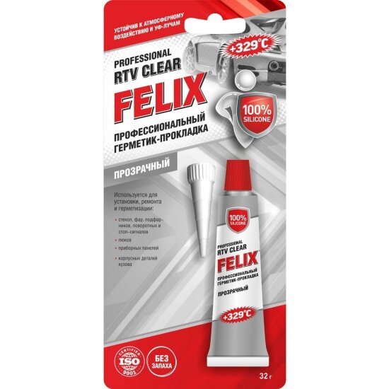 Профессиональный герметик-прокладка FELIX прозрачный 32 г