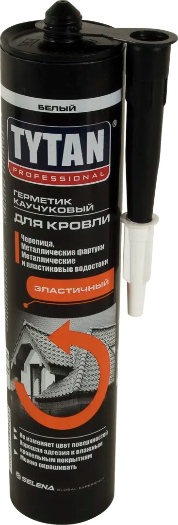 фото Герметик каучуковый кровельный белый Tytan Professional, 310 мл