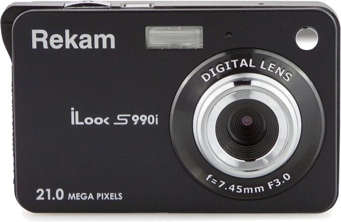 Фотоаппарат Rekam iLook S990i черный 21Mpix 2.7" 720p SDHC/MMC CMOS IS el/Li-Ion