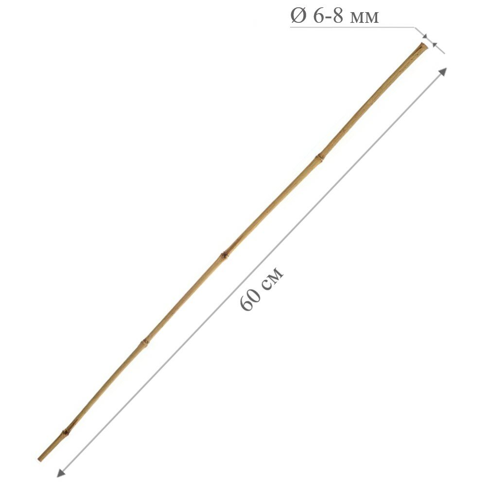 Поддержка для растений бамбуковая d6-8 мм h60 см - фотография № 3