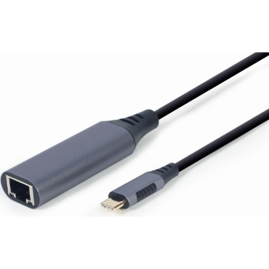 Адаптер интерфейсов Cablexpert A-USB3C-LAN-01, USB-C (вилка) в Гигабитную сеть Ethernet (RJ-45)