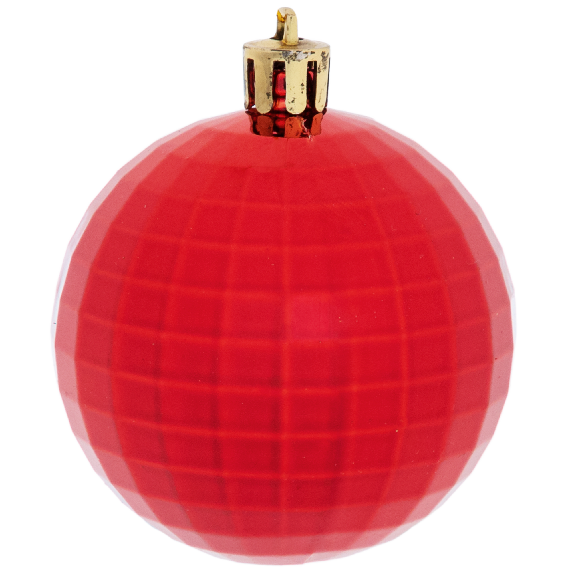 Елочный шар «Диско-шар» ø6 см пластик красный