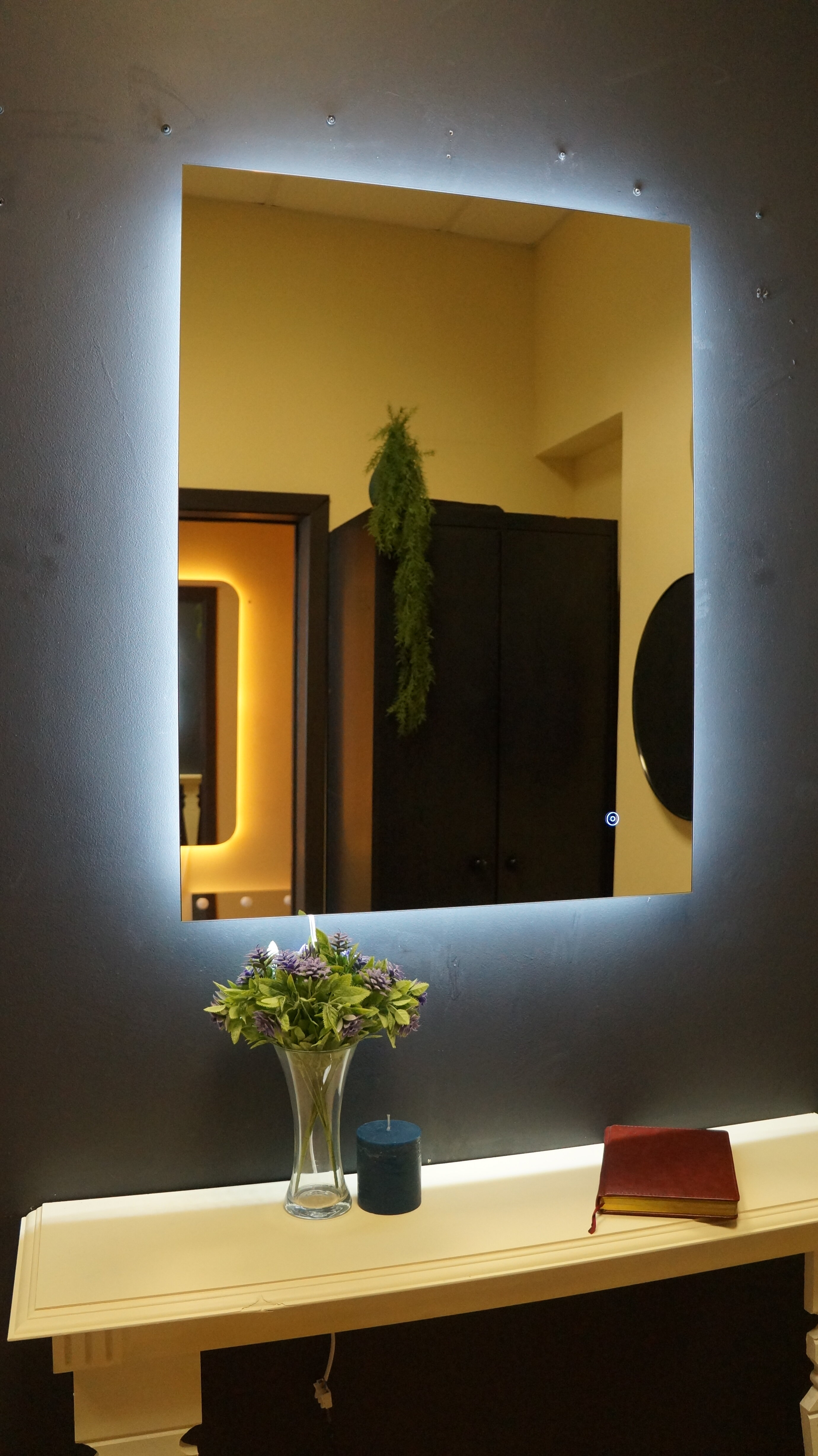 Зеркало прямоугольное с подсветкой и диммируемым сенсором для ванной комнаты Alfa Mirrors 6000K - фотография № 2