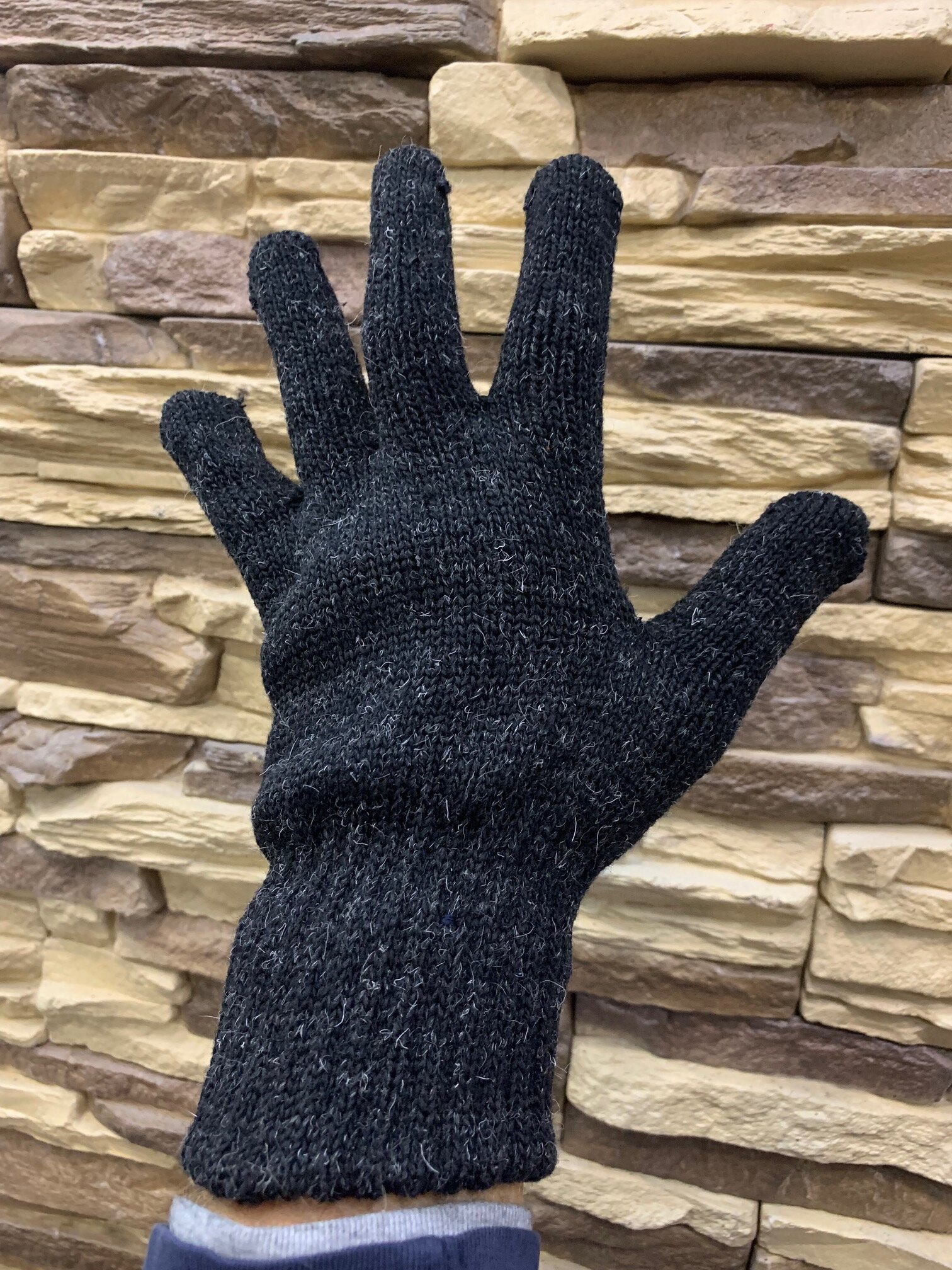 Плотные полушерстяные перчатки без покрытия Master-Pro® русский ЛЕС, плотность 10/10, 1 пара - фотография № 4
