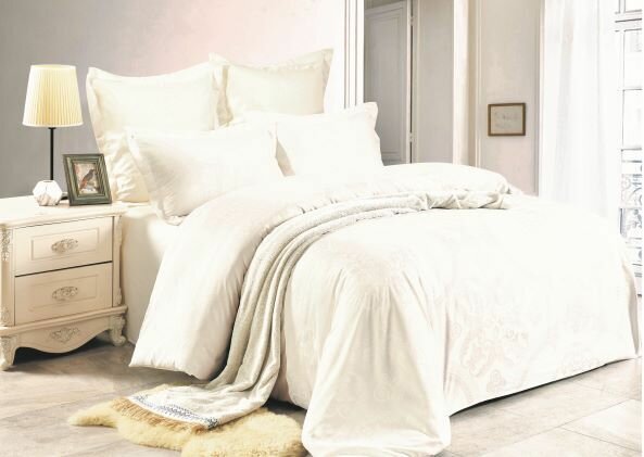 комплект постельного белья полуторный Итальянский текстиль из шелка-сатина
