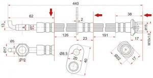 Шланг тормозной fr toyota lite/townace noah 4wd 96-98 lh=rh Sat ST9094702906 Toyota: 90947-02906