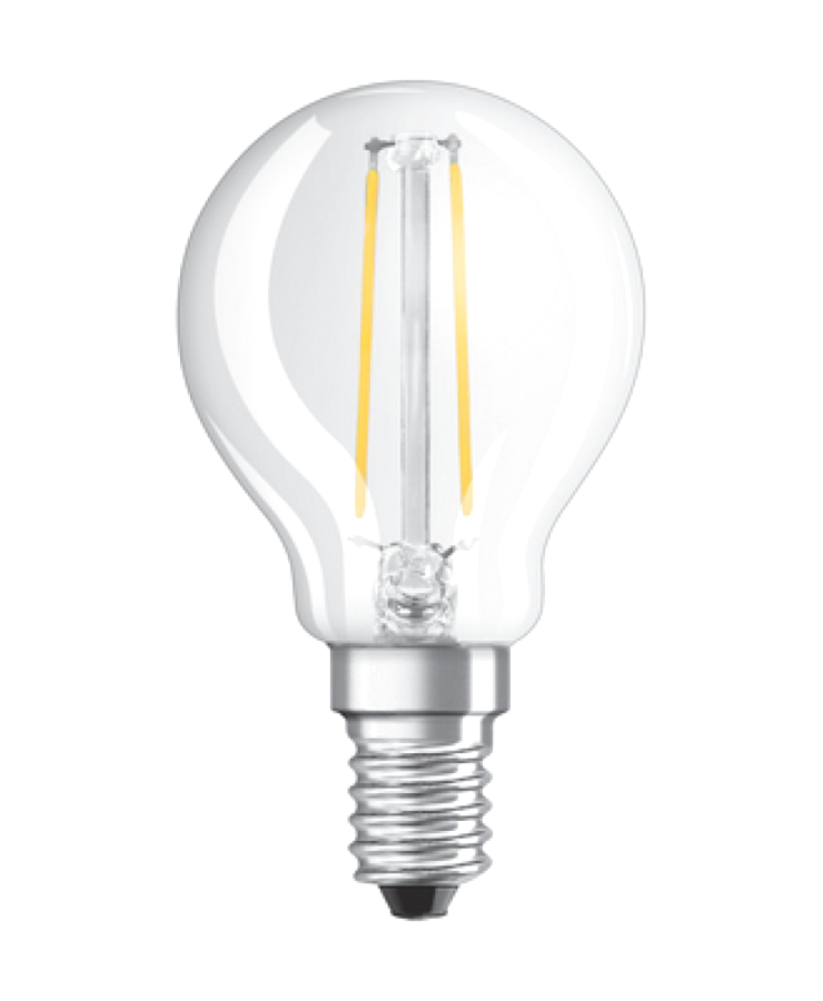 Светодиодная филаментная лампа Osram FIL PCL P25 2,5W/827 230V FR E14 250lm FS1 шарик 4058075438675