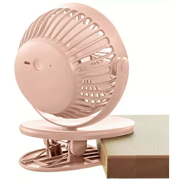 Портативный вентилятор на клипсе SOLOVE clip electric fan 2000mAh 3 Speed Type-C Розовый (F3 Pink RUS) - фотография № 3