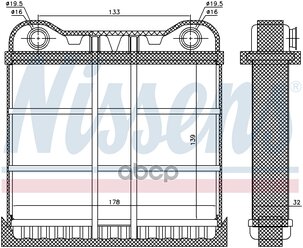 Радиатор Отопителя Audi: A8 (4d2/4d8) 2.5tdi/2.8i/3.3tdi/3.7i/4.2i/6.0i W12/S8/Quattro 03/94-09/02 Nissens арт. 70225