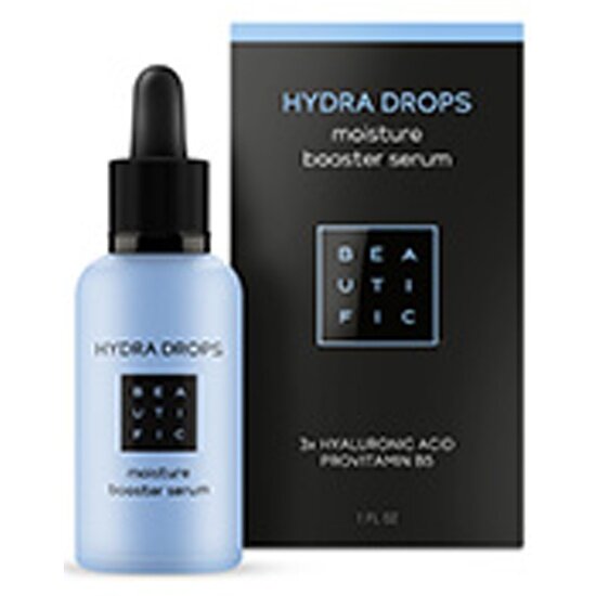 BEAUTIFIC Сыворотка для лица Hydra Drops с гиалуроновой кислотой, витамином В5, для глубокого увлажнения, 30 мл