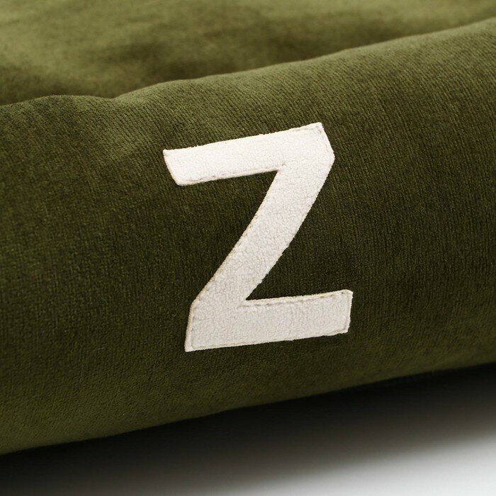 Пижон Лежанка "Z", 53 х 44 х 11 см, зелёная, мебельная ткань - фотография № 3