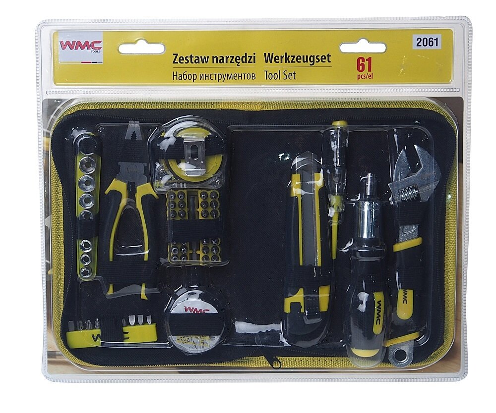 Набор инструмента WMC-2061: 1/4"DR (6гр(5-13мм) 61предмет. WMC TOOLS