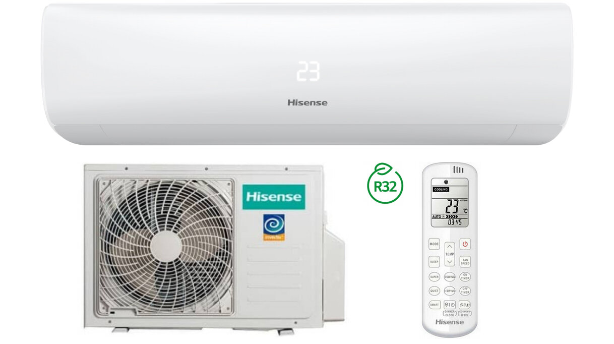 Кондиционер Hisense ZOOM DC Inverter AS-10UR4RYRKB02G/AS-10UR4RYRKB02W Сплит-система