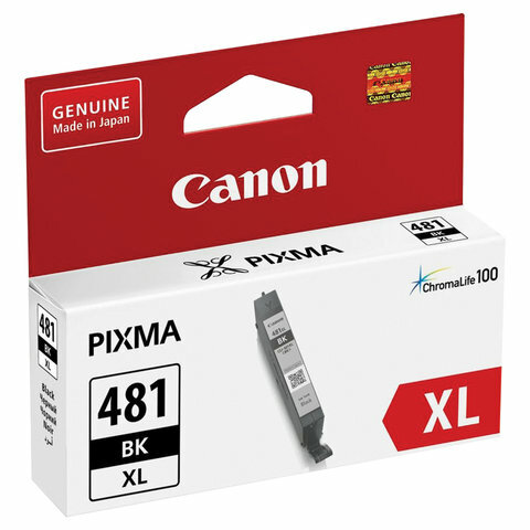 Картридж струйный CANON (CLI-481BK XL) для PIXMA TS704/TS6140, комплект 2 шт., черный, ресурс 3998 страниц, оригинальный, 2047C001