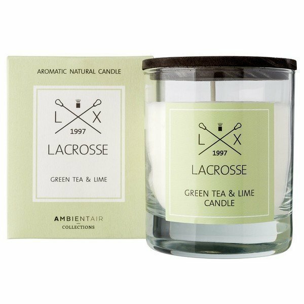 Свеча ароматическая в стекле круглая lacrosse Зеленый чай и лайм 40 ч, арт. VV040TVLC Ambientair