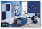 Комплект мебели в детскую MIK Bambino MK-4622-BL Синий-белый - изображение