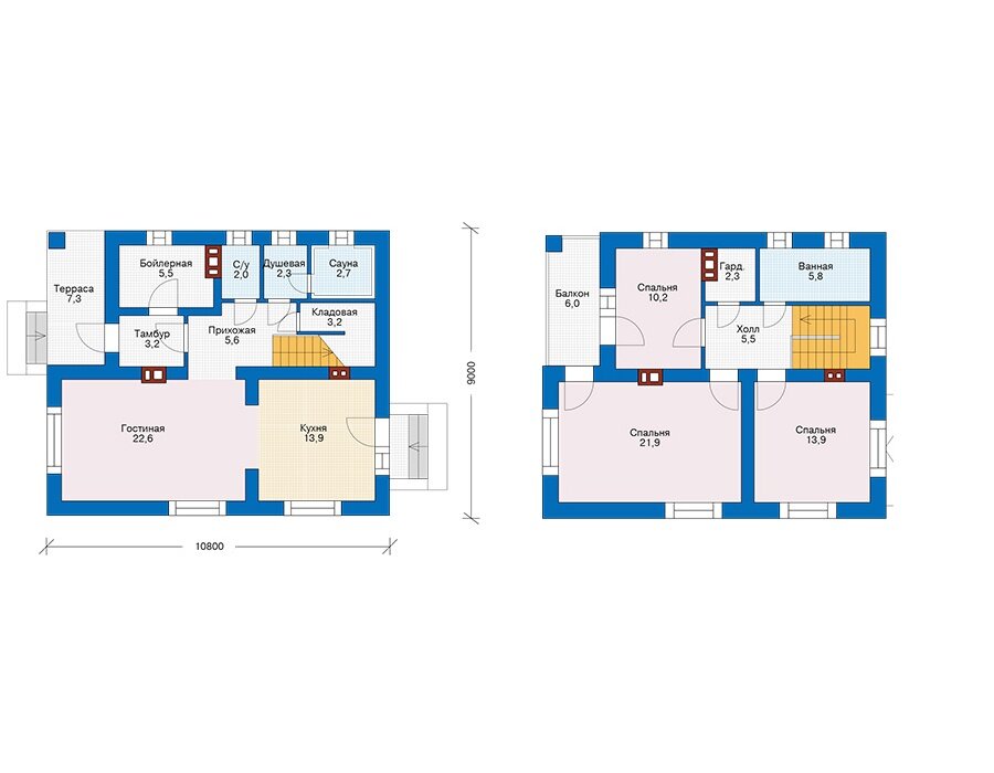 Проект дома Plans-57-80 (119 кв.м, газобетон) - фотография № 3