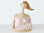 Статуэтка бюст девушка весна с косичкой, полистоун, 10х8х16 см, Boltze 1021323-одна косичка - изображение