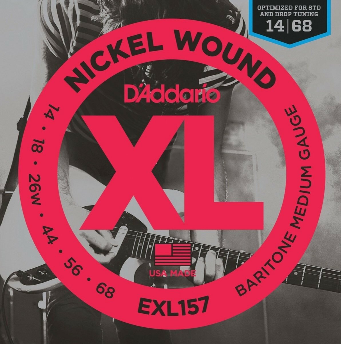 D'Addario EXL-157 струны для электрогитары баритон 14-068