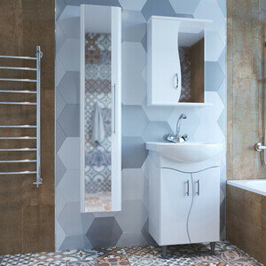 Мебель для ванной Mixline Ангара 50 белая - фотография № 3