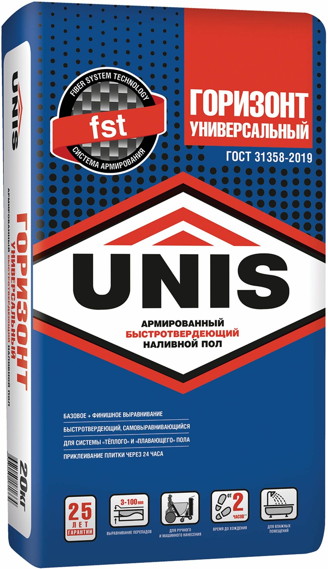 Универсальная смесь Unis Горизонт Универсальный Быстротвердеющий 20 кг