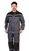 Костюм мужской рабочий Ударник летний куртка, брюки т-серый с черным и СОП (64-66, 170-176) - изображение