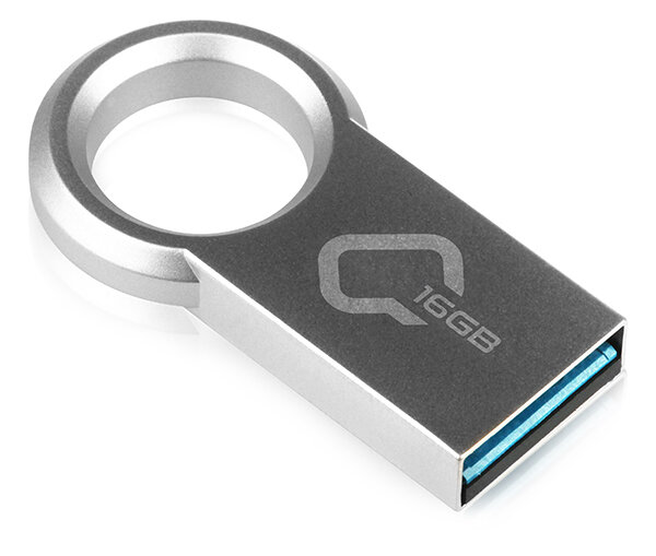 Флешка Qumo Ring 16Gb, USB 3.0, Серый QM16GUD3-Ring