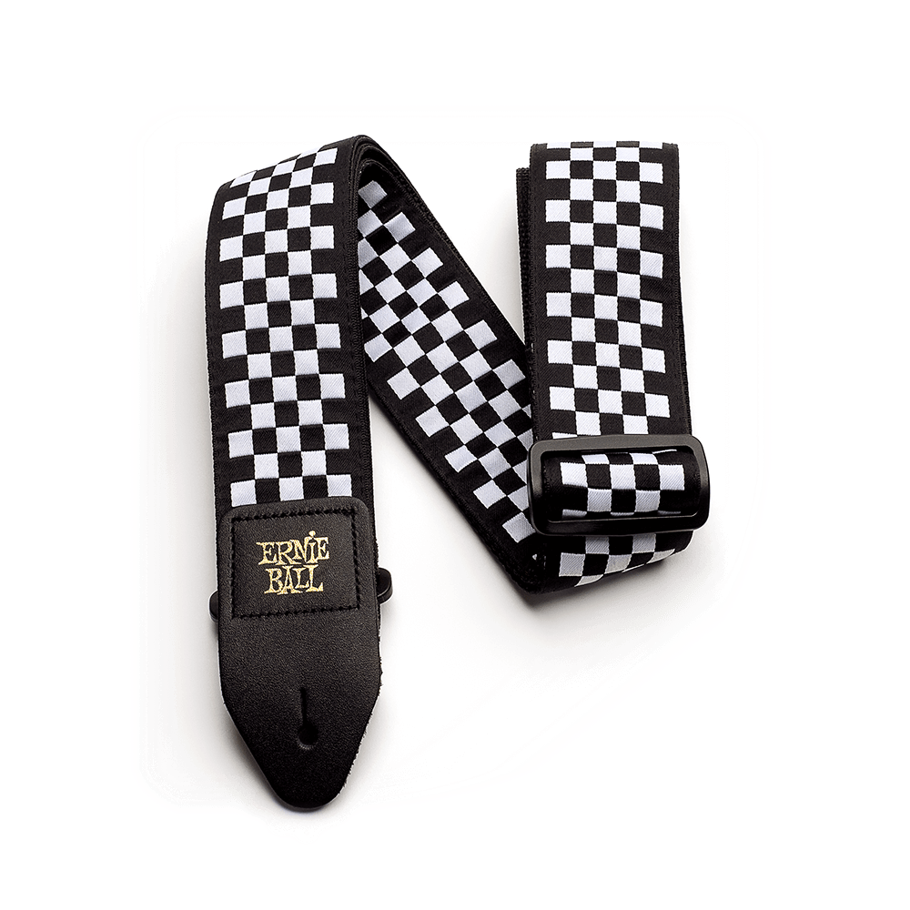 ERNIE BALL 4149 Jacquard Black and White Checkered Ремень для гитары