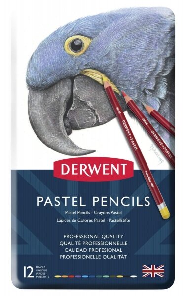 Derwent Набор пастельных карандашей "Pastel Pencils" 12 шт. в металле