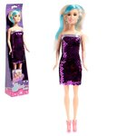 Кукла КНР модель Ульяна в платье, цвет фиолетовый (ZY962848) - изображение