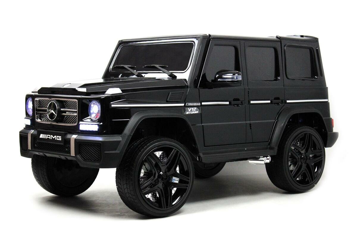 Детский электромобиль Мercedes-Benz AMG G65 черный глянец (RiverToys)