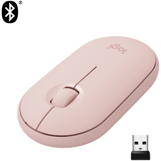 Мышь LOGITECH Pebble M350 Wireless Mouse Rose Pink (910-005717)