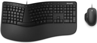 Комплект MICROSOFT Ergonomic Desktop (проводные мышь+клавиатура) Black (RJU-00011)