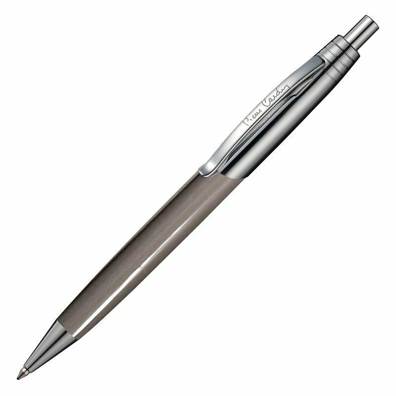 Ручка подарочная шариковая PIERRE CARDIN (Пьер Карден) "Easy" корпус бежевый латунь лак хром синяя PC590